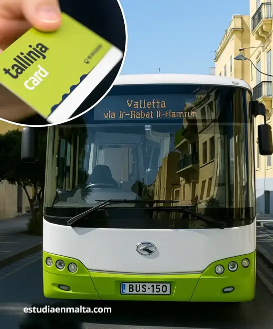 ônibus transporte público em Malta